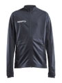 Craft Trainingsjacke Evolve Full Zip - strapazierfähige Mid-Layer-Jacke aus Stretchmaterial - dunkelgrau Kinder