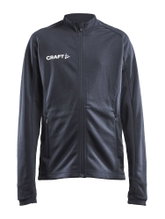 Craft Training Jacket Evolve Full Zip - durable mid-layer jacket made of stretch material - dark grey Children