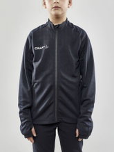 Craft Training Jacket Evolve Full Zip - durable mid-layer jacket made of stretch material - dark grey Children