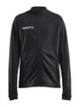 Craft Kurtka Treningowa Evolve Full Zip - wytrzymała kurtka Mid-Layer z materiału elastycznego - czarna Dzieci