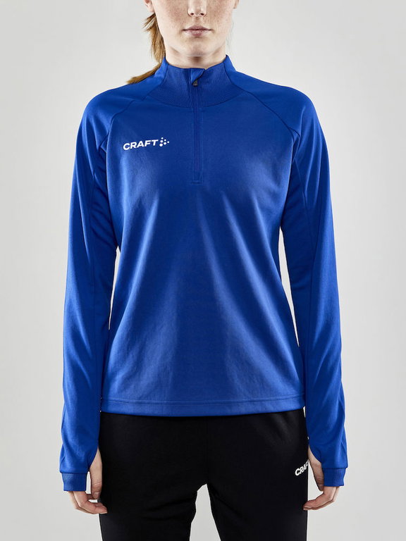 Craft Sport Long-sleeved Shirt Evolve Halfzip - durable, made of stretch material - cobalt blue Women