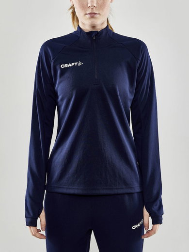 Craft Sport-Langarmshirt Evolve Halfzip - strapazierfähig, aus Stretchmaterial - navyblau Damen