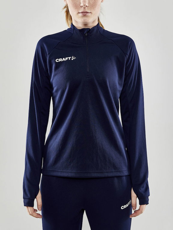 Craft Sport-Langarmshirt Evolve Halfzip - strapazierfähig, aus Stretchmaterial - navyblau Damen