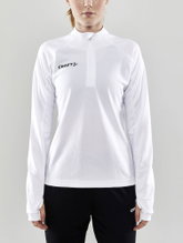 Craft Sport Long Sleeve Shirt Evolve Halfzip - durable, made of stretch material - white Women