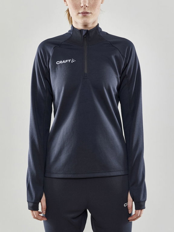 Craft Sport-Langarmshirt Evolve Halfzip - strapazierfähig, aus Stretchmaterial - dunkelgrau Damen