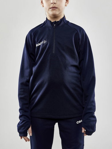 Craft Sport-Langarmshirt Evolve Halfzip - strapazierfähig, aus Stretchmaterial - navyblau Kinder
