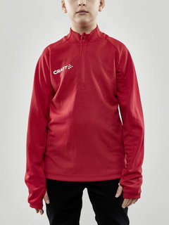 Craft Sport-Langarmshirt Evolve Halfzip - strapazierfähig, aus Stretchmaterial - rot Kinder
