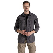 Craghoppers Long Sleeve Shirt NosiLife Adventure LS III (Chest Pocket, Lightweight) Dark Grey Men's