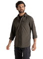 Craghoppers Long Sleeve Shirt NosiLife Adventure LS III (Chest Pocket, Lightweight) Dark Brown Men's