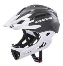 Cratoni Fahrradhelm C-Maniac (Full Protection) schwarz/weiss matt