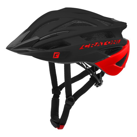 Cratoni Fahrradhelm Agravic matt schwarz/rot