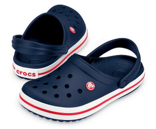 Crocs Sandale Crocband Clog navyblau/weiss/rot