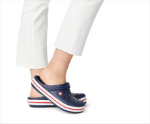 Crocs Sandale Crocband Clog navyblau/weiss/rot