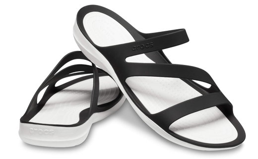 Klapki Crocs Swiftwater białe/czarne damskie