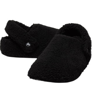 Crocs Classic Cozzzy Slippers (Faux Fur, Warm) Black - 1 Pair