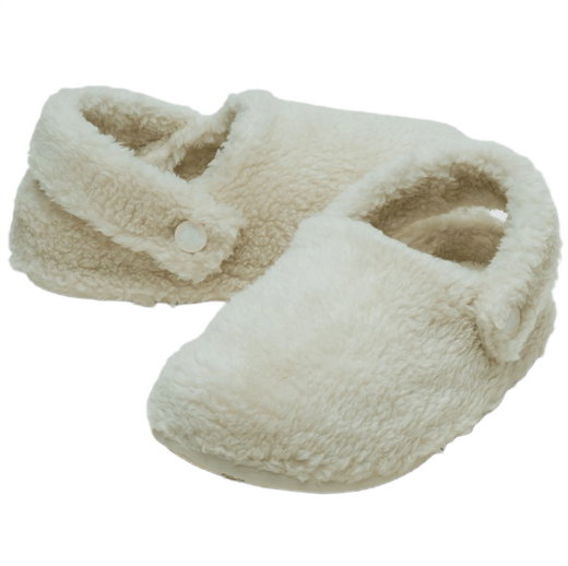 Crocs Classic Cozzzy Slippers (Faux Fur, Warm) Natural White Children - 1 Pair