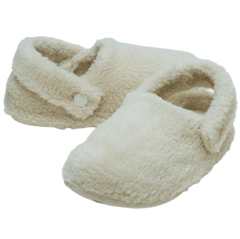 Crocs Hausschuhe Classic Cozzzy Slipper (Kunstfell, warm) naturweiss Kinder - 1 Paar