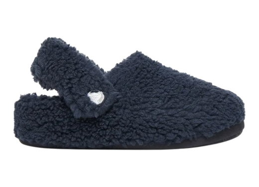 Crocs Classic Cozzzy Slippers (faux fur, warm) navy blue children - 1 pair