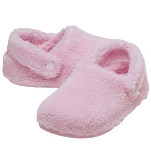 Crocs Classic Cozzzy Slippers (Faux Fur, Warm) Pink Girls - 1 Pair