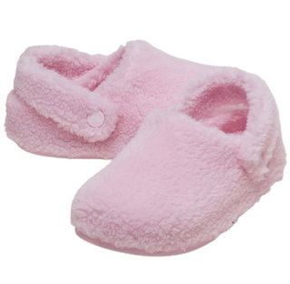Crocs Classic Cozzzy Slippers (faux fur, warm) pink for toddlers girls - 1 pair