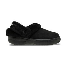 Crocs Hausschuhe Unfurgtble Vegan Suede Clog (Sandale, Kunstwildleder, mit Innenfutter) schwarz