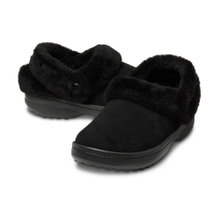 Crocs Slippers Unfurgtble Vegan Suede Clog (Sandal, Faux Suede, with Lining) black