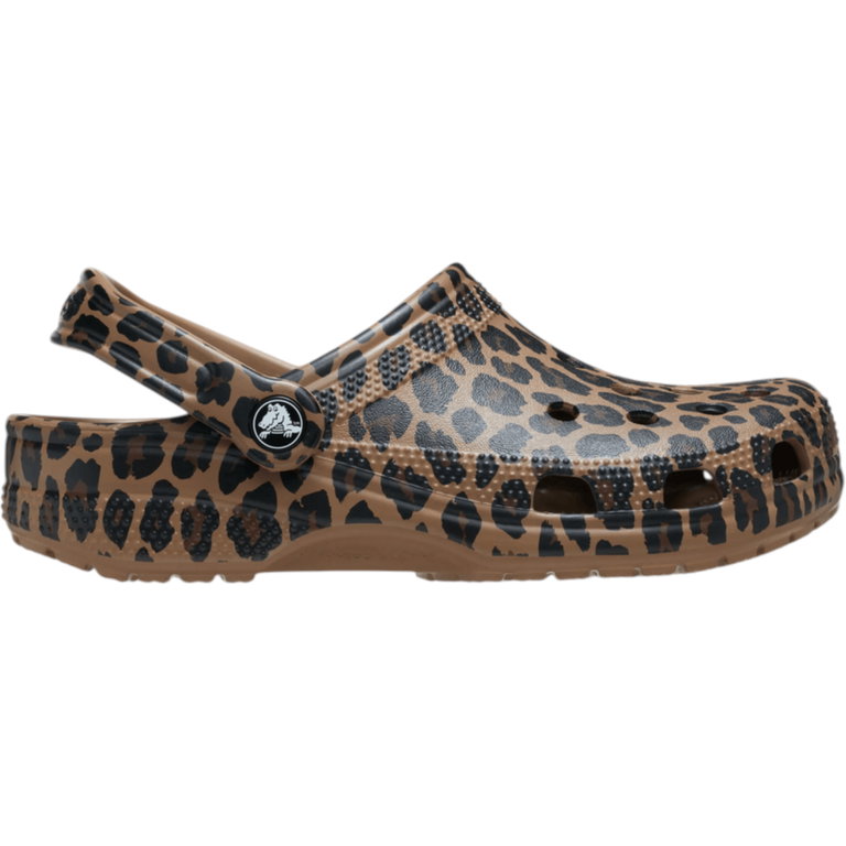 Crocs Sandale Classic Animal Clog braun/schwarz