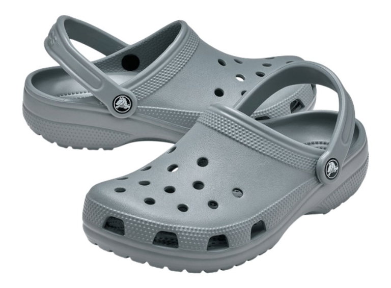 Crocs Sandale Classic Clog Concrete grau/blau
