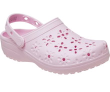 Crocs Sandale Classic Floral Cut Out Clog pink Damen