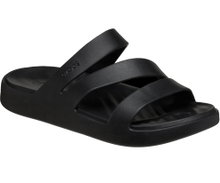 Crocs Sandale Getaway Strappy (leichtes, nahtlos, flexibel) schwarz Damen