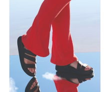 Crocs Sandale Getaway Strappy (leichtes, nahtlos, flexibel) schwarz Damen
