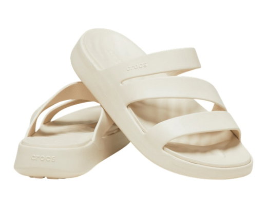 Crocs Getaway Strappy Sandals (lightweight, seamless, flexible) beige ladies