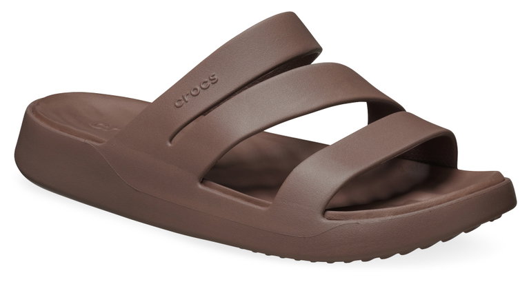 Crocs Sandale Getaway Strappy (leichtes, nahtlos, flexibel) braun Damen