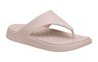 Crocs Getaway Triangle Flip Flops in Pink - Ladies