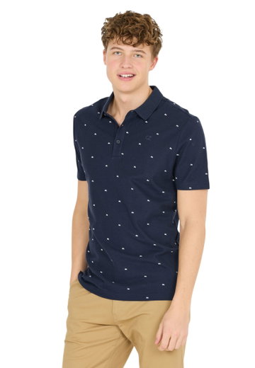 Cruz Leisure Polo Ashbur Striped (Cotton) navy blue Men's