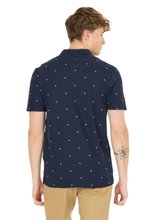 Cruz Freizeit-Polo Ashbur Striped (Baumwolle) navyblau Herren