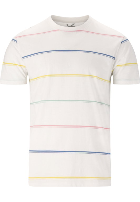 Cruz Freizeit-Tshirt Austin Striped (Baumwolle) weiss Herren
