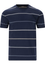 Cruz Freizeit-Tshirt Austin Striped (Baumwolle) navyblau Herren