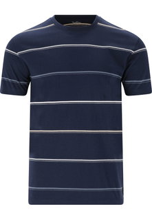 Cruz Leisure T-shirt Austin Striped (Cotton) navy blue Men's