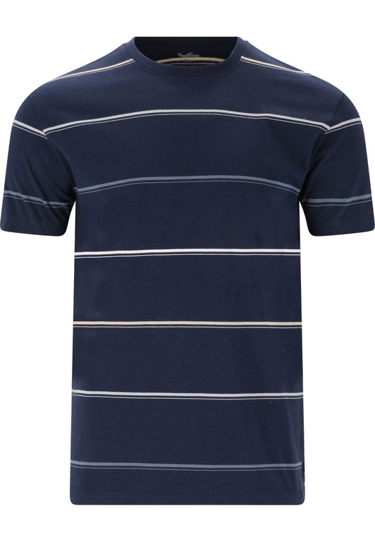 Cruz Leisure T-shirt Austin Striped (Cotton) navy blue Men's