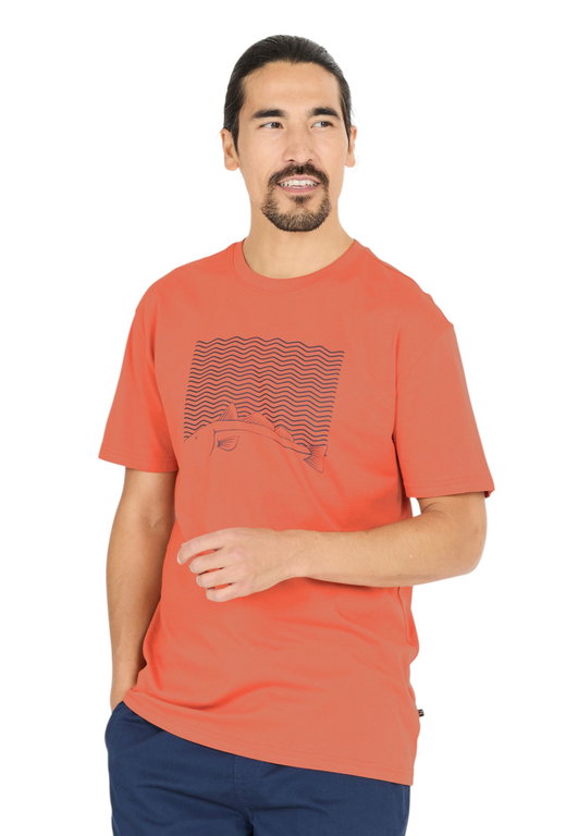 Cruz Freizeit-Tshirt Gander Printed (Baumwolle) orange Herren