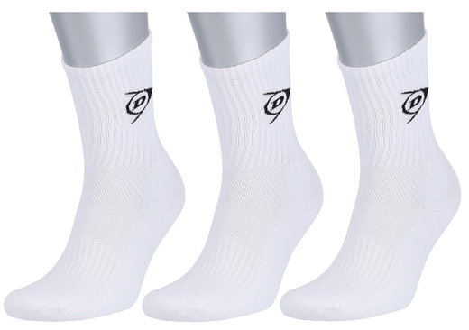 Dunlop Tennissocken Crew Herren weiss - 3 Paar