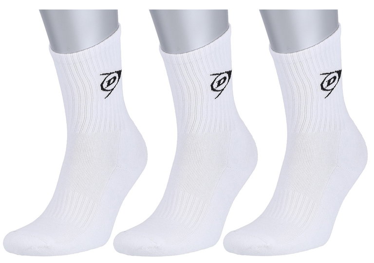 Dunlop Tennissocken Crew Herren weiss - 3 Paar