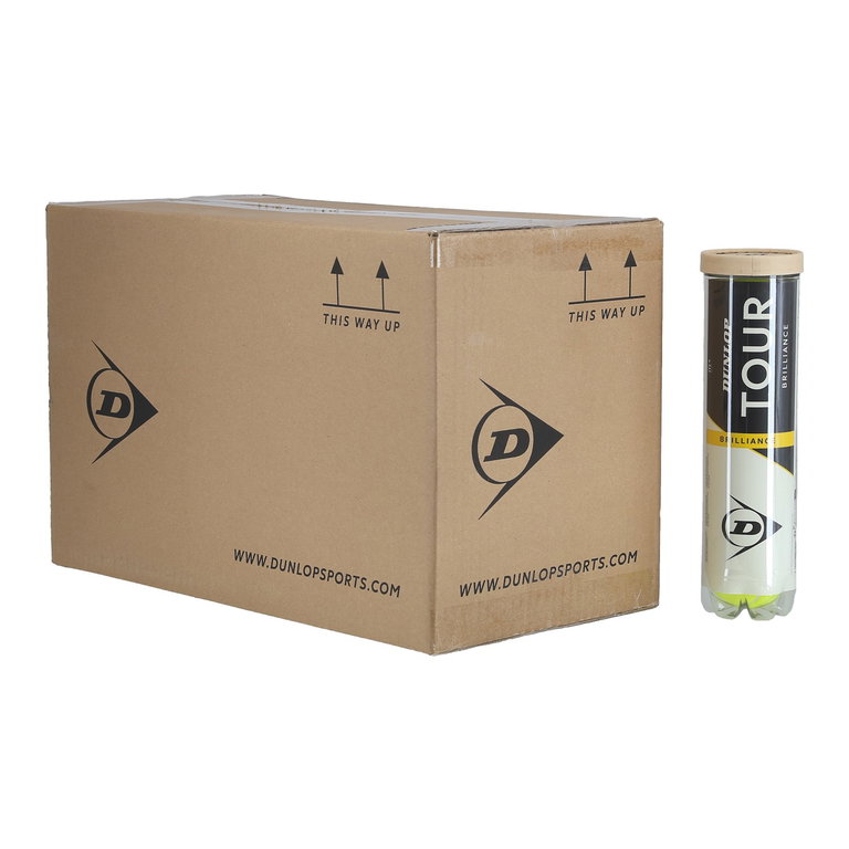 Dunlop Tennis Balls Tour Brilliance Can 18x4 in Box