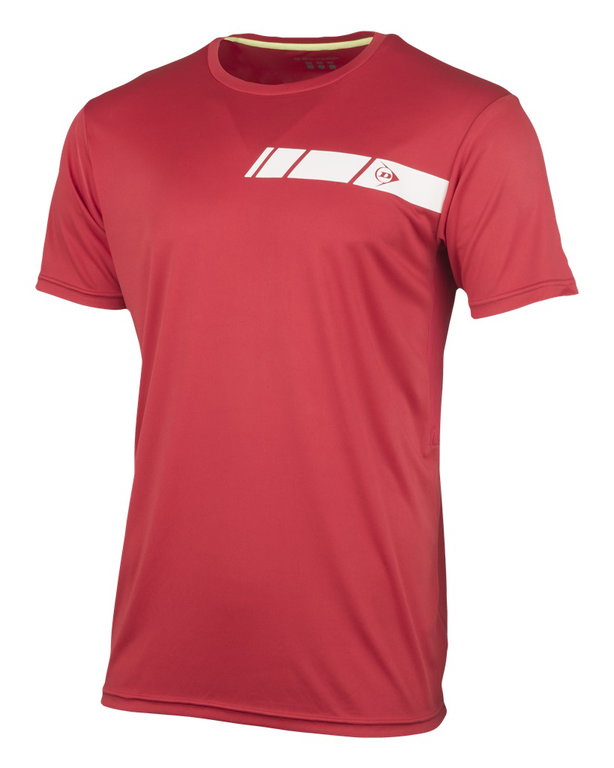 Dunlop Tennis T-shirt Club Crew (100% Polyester) red Men