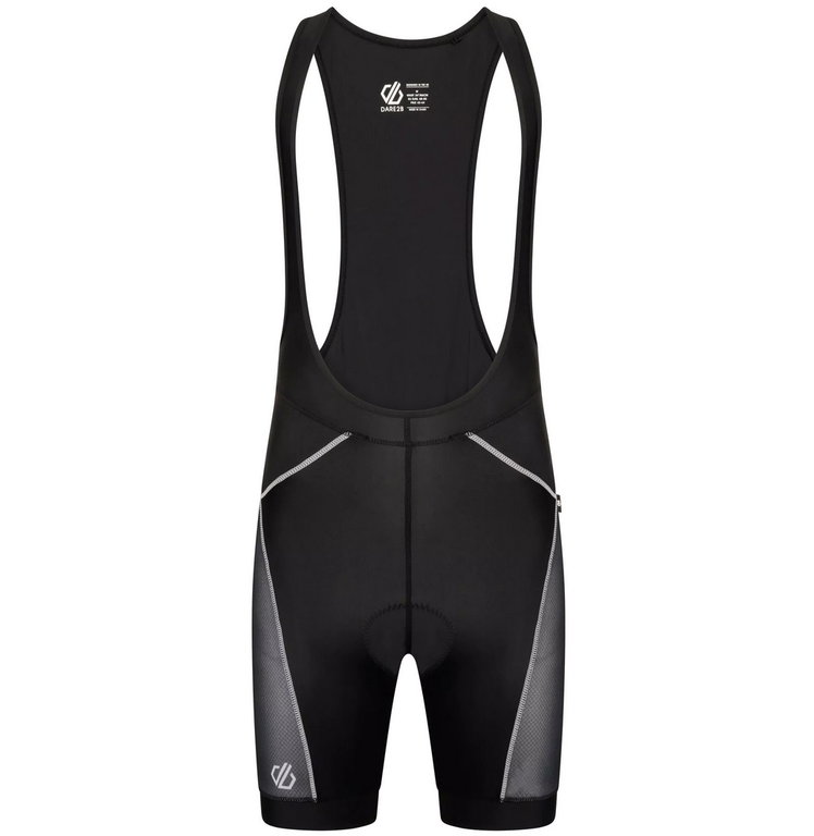 Dare2B Fahrrad-Trägerhose Ecliptic Leichte Gel (enganliegend, reflektierend) kurz schwarz Herren