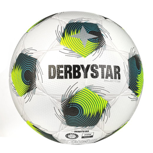 Derbystar Fussball Brilliant TT DB v24 (Tainingsball) weiss/grün/gelb - 20 Bälle im Karton