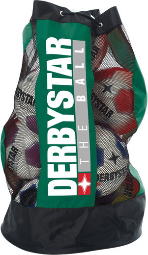 Derbystar Ballsack für 10 Bälle mit separaten Innenfach grün