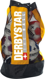 Derbystar Ball bag for 10 balls with separate inner compartment yellow