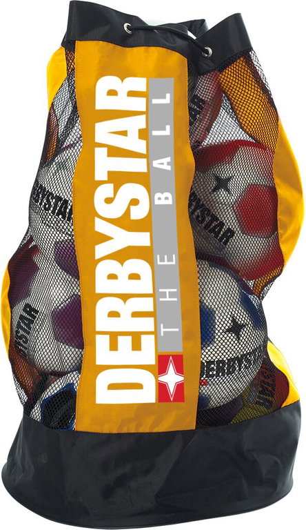 Derbystar Ball bag for 10 balls with separate inner compartment yellow